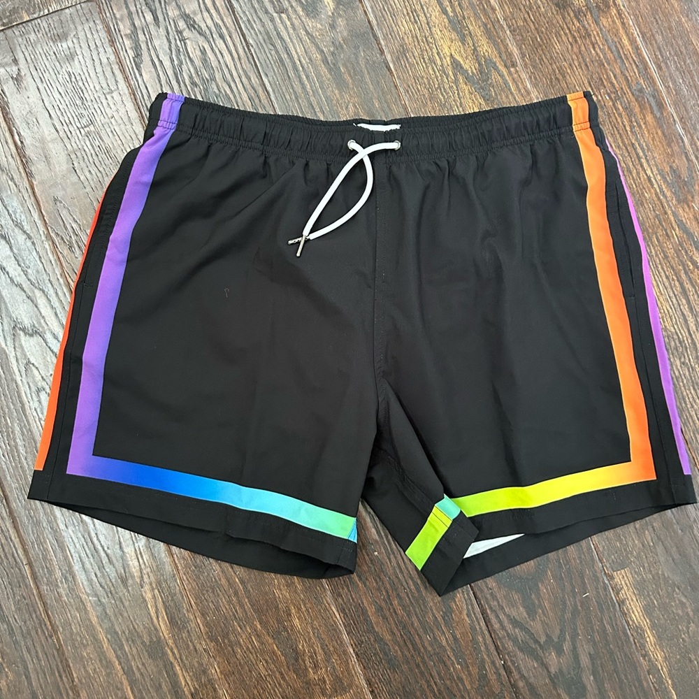Mavrans Black Rainbow Game Swim Shorts